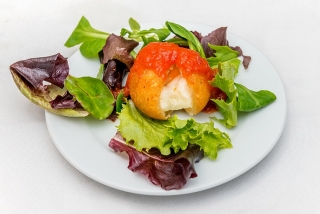 El Rovell del Clot: Bomba marinera de iuca i provolone